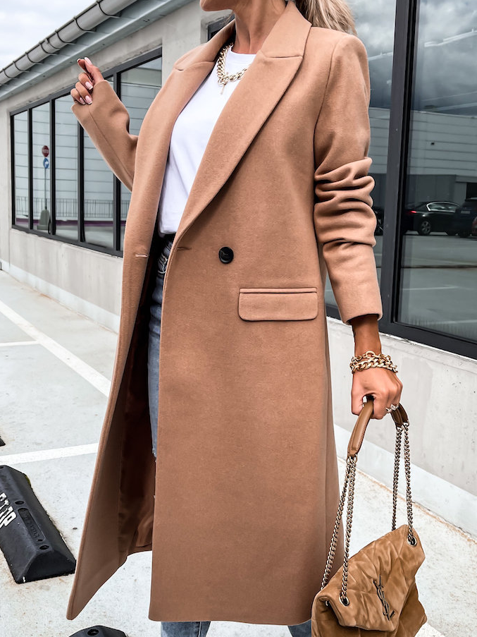 Khaki Women Coats