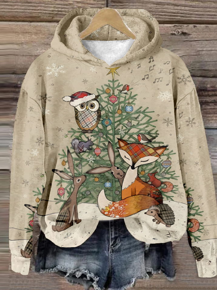 Casual Long Sleeve Hoodie Christmas Fashion Regular Sweatshirt