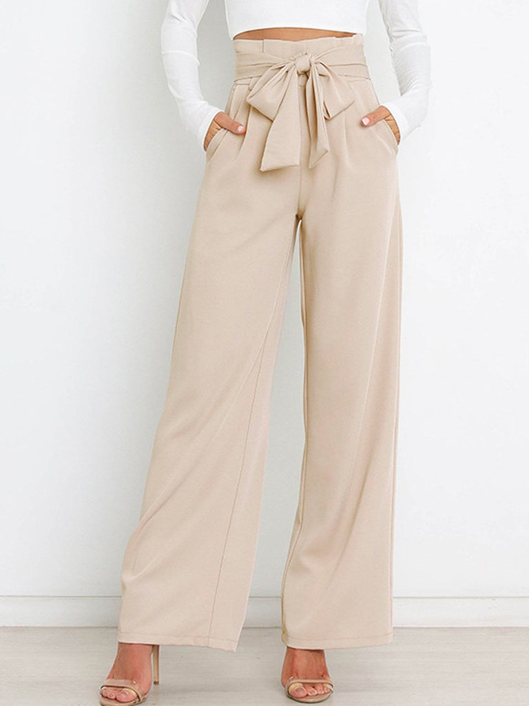 Fashion Plain Loose Long Pants