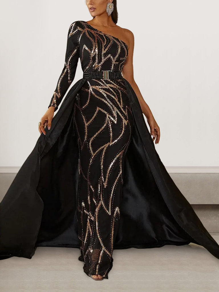 Sexy Crew Neck Long Sleeve Plain Tight Maxi Dress