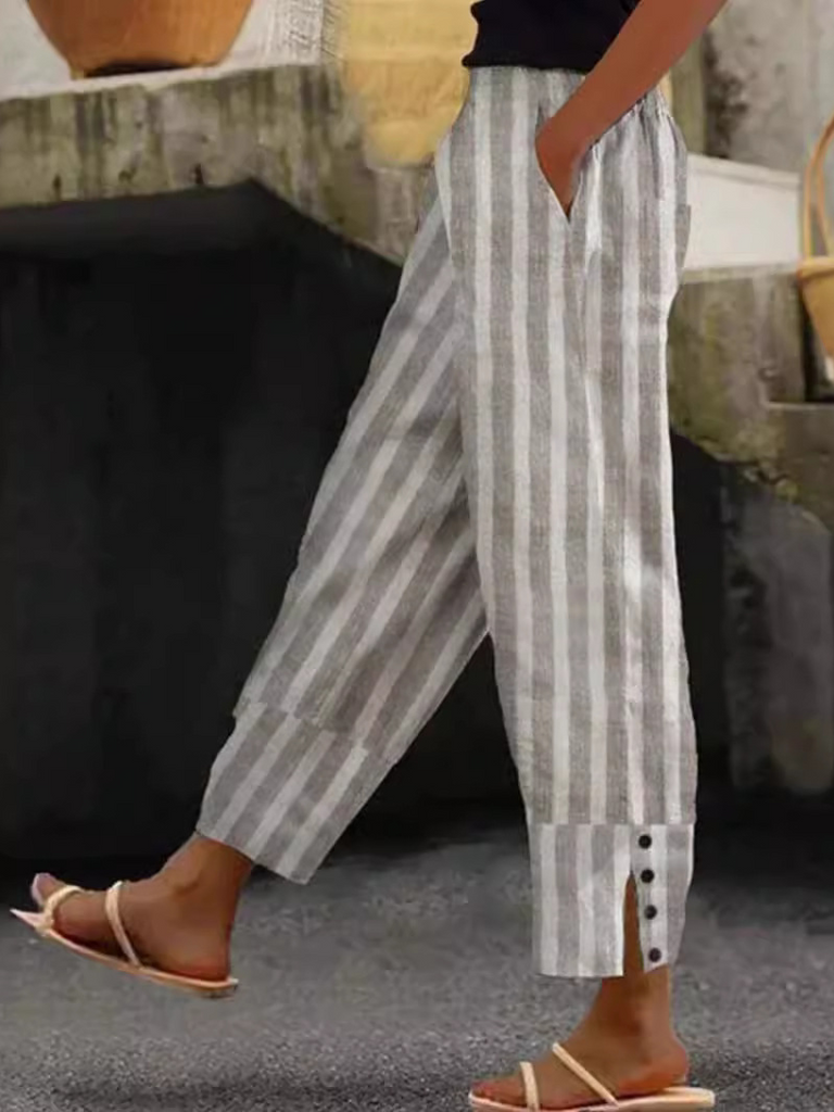 Fashion Striped Loose Long Pants