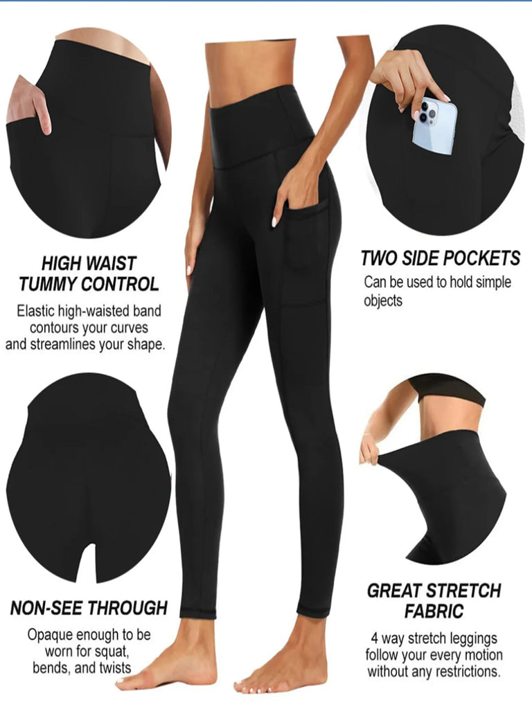 Fashion Plain Pocket Stitching Tight Ankle Leggings