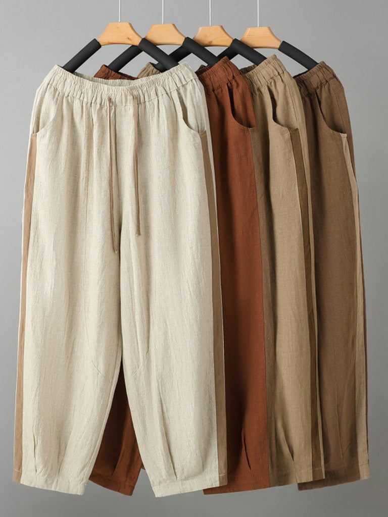 Fashion Plain Loose Long Pants