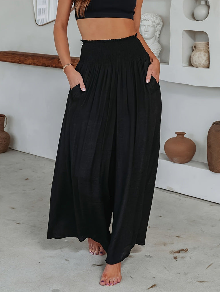 Fashion Plain Loose Long Pants