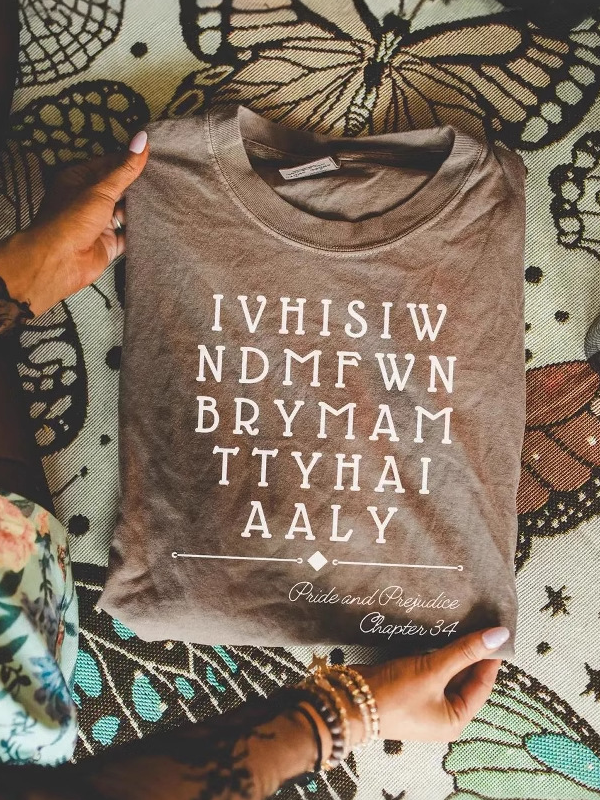 Fashion Short Sleeve Crew Neck Letter Pattern Casual Regular T-Shirt