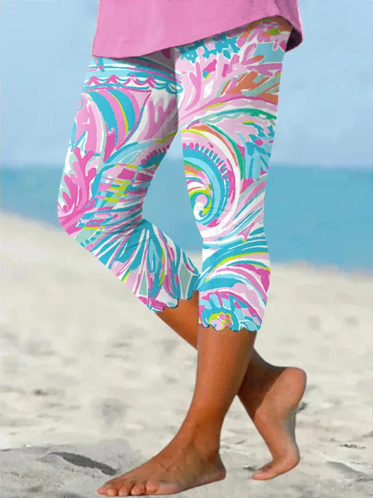 Fashion Sea Tight Capris Leggings