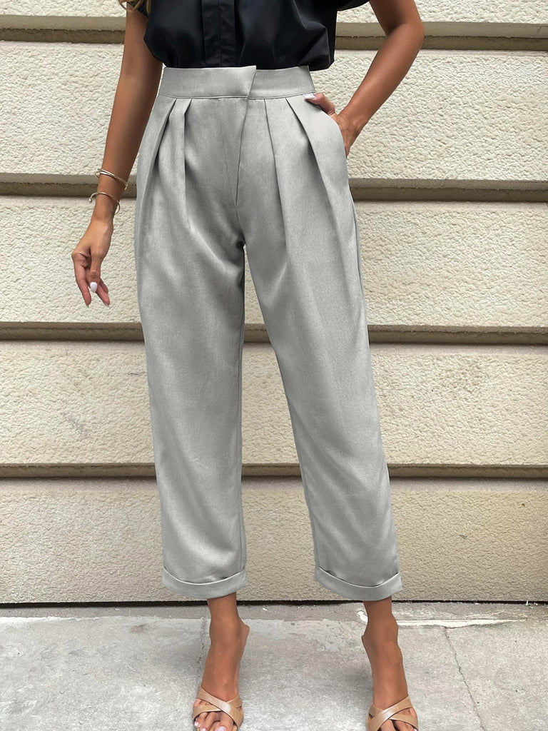 Fashion Plain Loose Long Pants