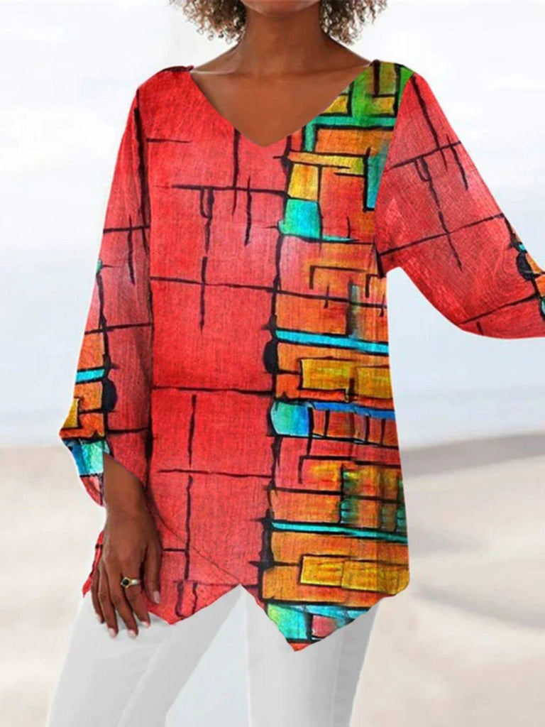 Red Plus Size Blouses