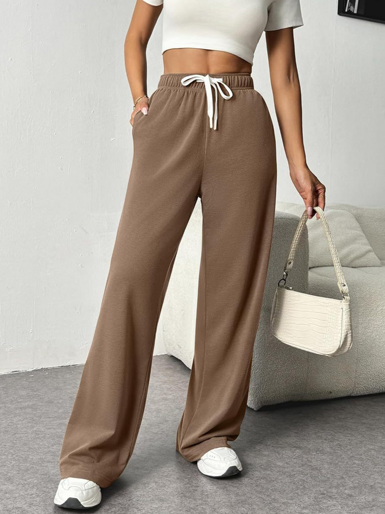 Fashion Plain Loose Long Pants