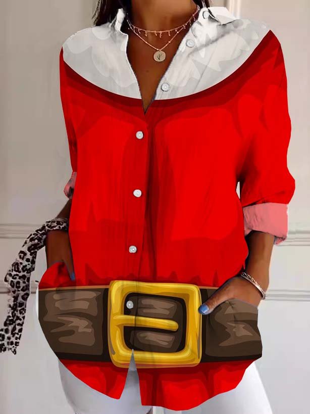 Fashion 3/4 Sleeve Shirt Collar Floral Regular Shirt
