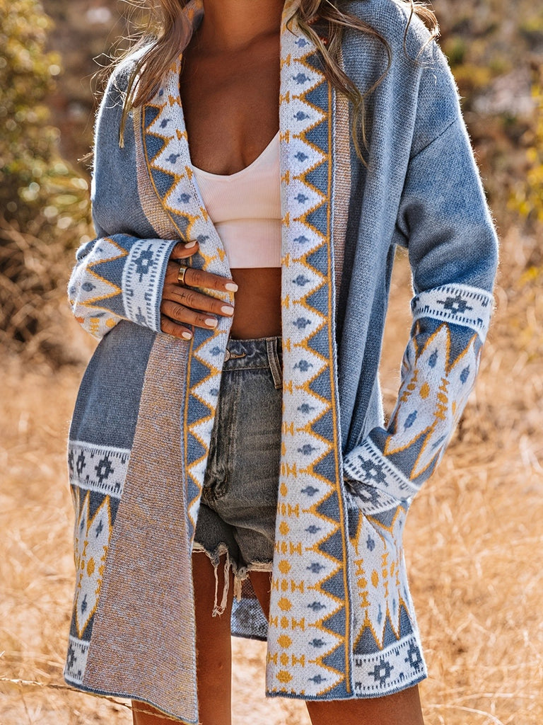 Fashion Long Sleeve Ethnic Loose Regular Sweater