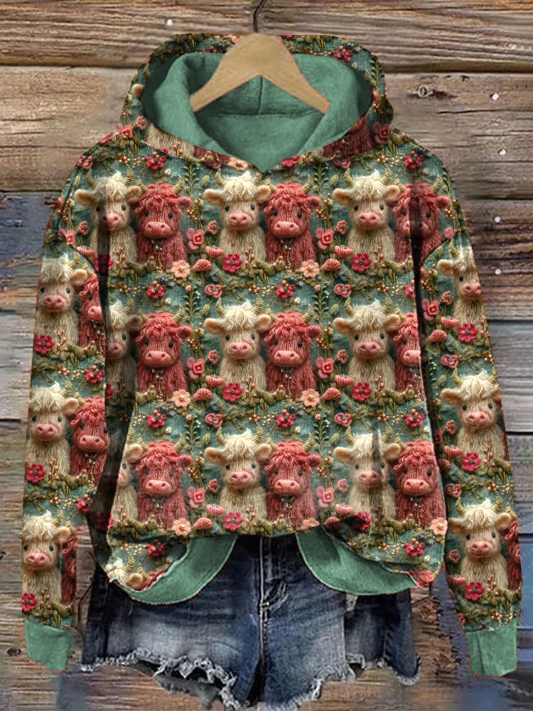 Casual Long Sleeve Hoodie Animal Fashion Regular Sweatshirt
