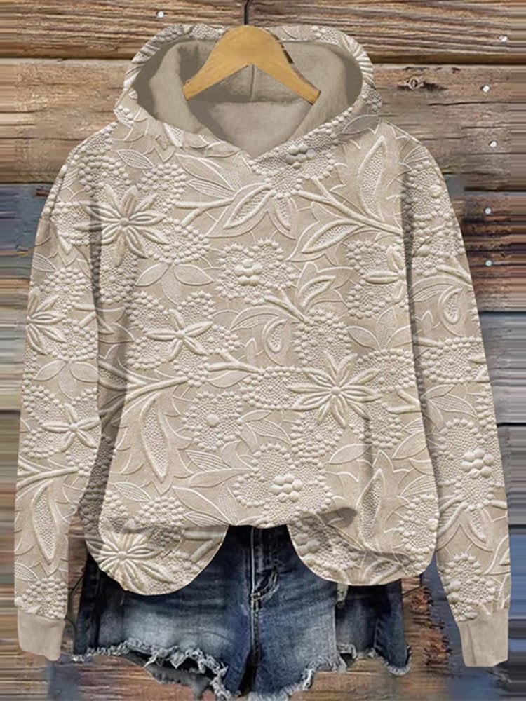 Fashion Long Sleeve Hoodie Floral Casual Regular Hoodie