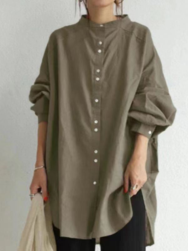 Khaki Plus Size Shirts