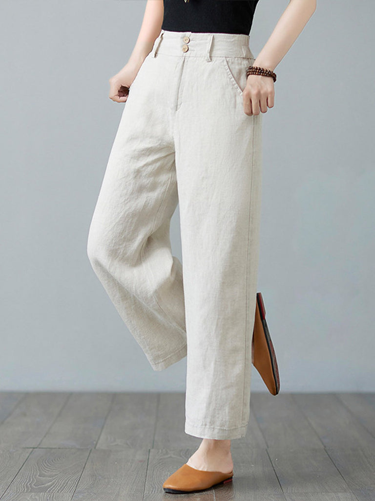 Fashion Plain Loose Long Pants