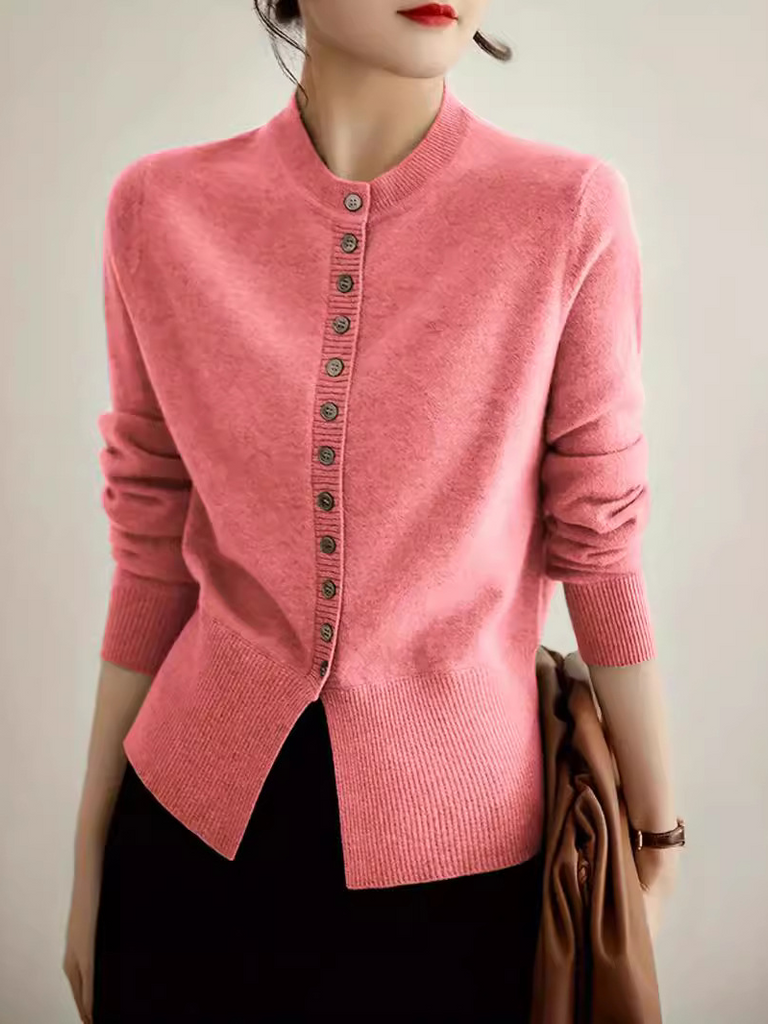 Fashion Crew Neck Long Sleeve Plain Loose Regular Sweater