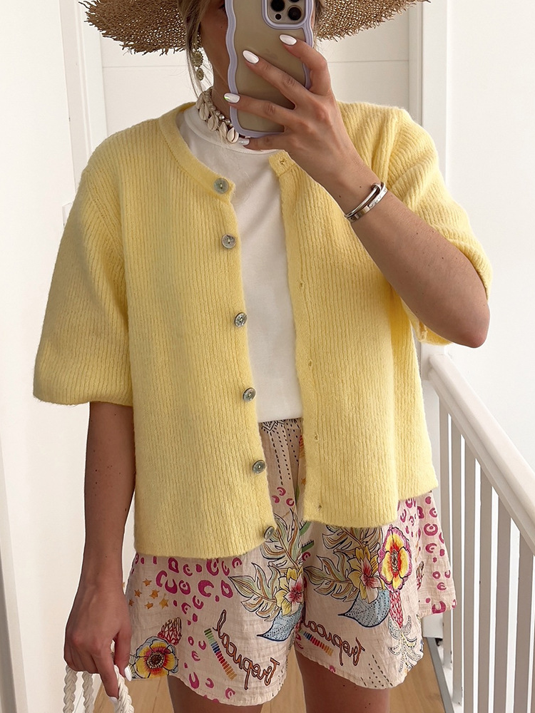 Fashion Long Sleeve Plain Regular Sweater