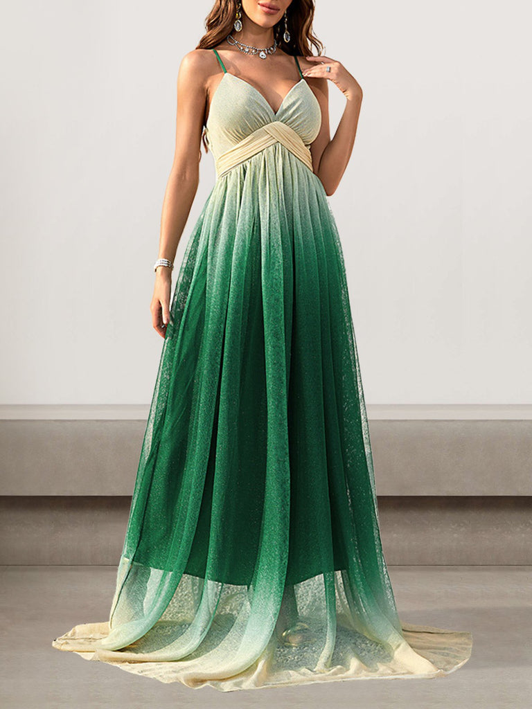 Sexy Gallus V Neck Plain Tight Maxi Dress