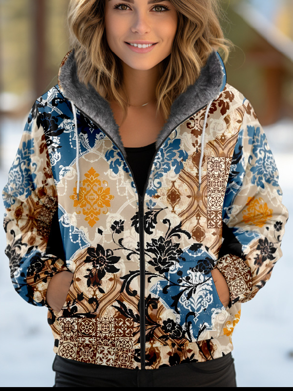 Loose Hoodie Long Sleeve Ethnic Fashion Regular Jacket