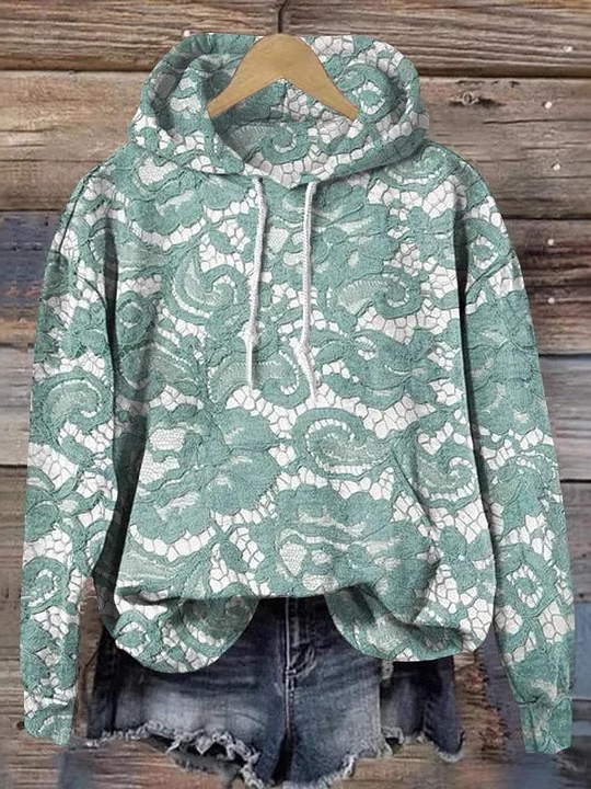 Fashion Long Sleeve Hoodie Geometric Casual Regular Sweatshirt