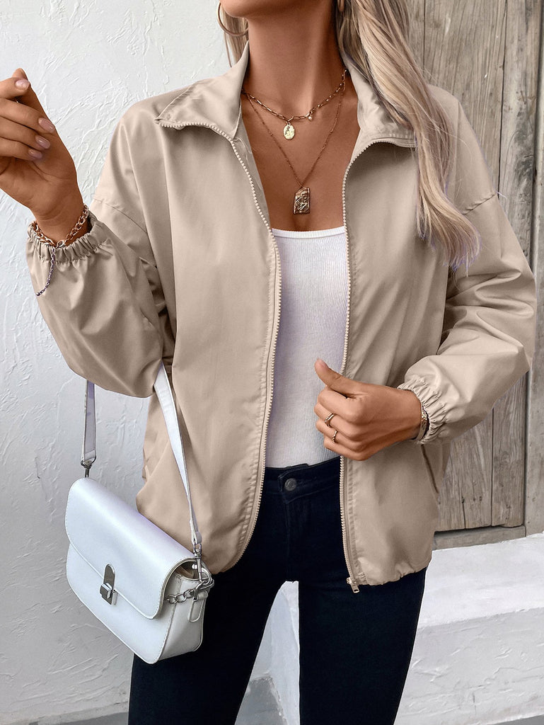 Loose Long Sleeve Plain Fashion Regular Jacket