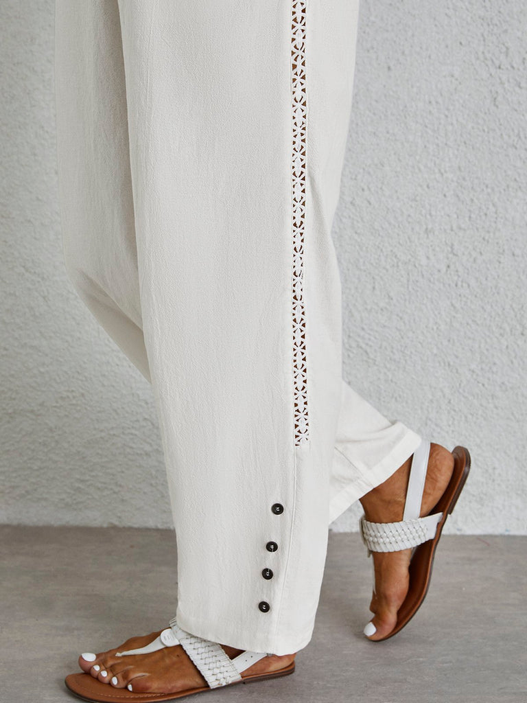 White Women Pants