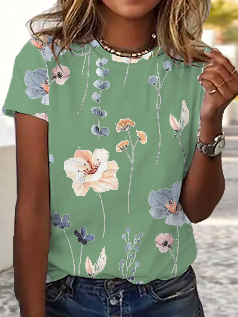 Multicolor Plus Size T-shirts