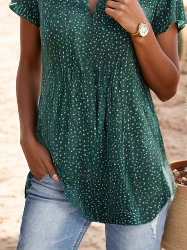 Green Plus Size Blouses