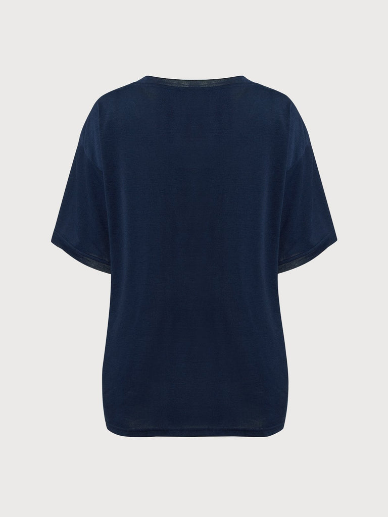 Dark Blue Plus Size T-shirts