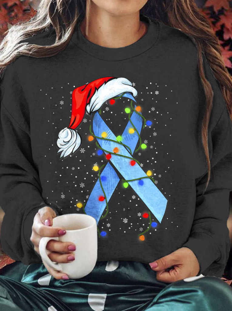 Crew Neck Long Sleeve Text Letters Casual Regular Sweatshirt