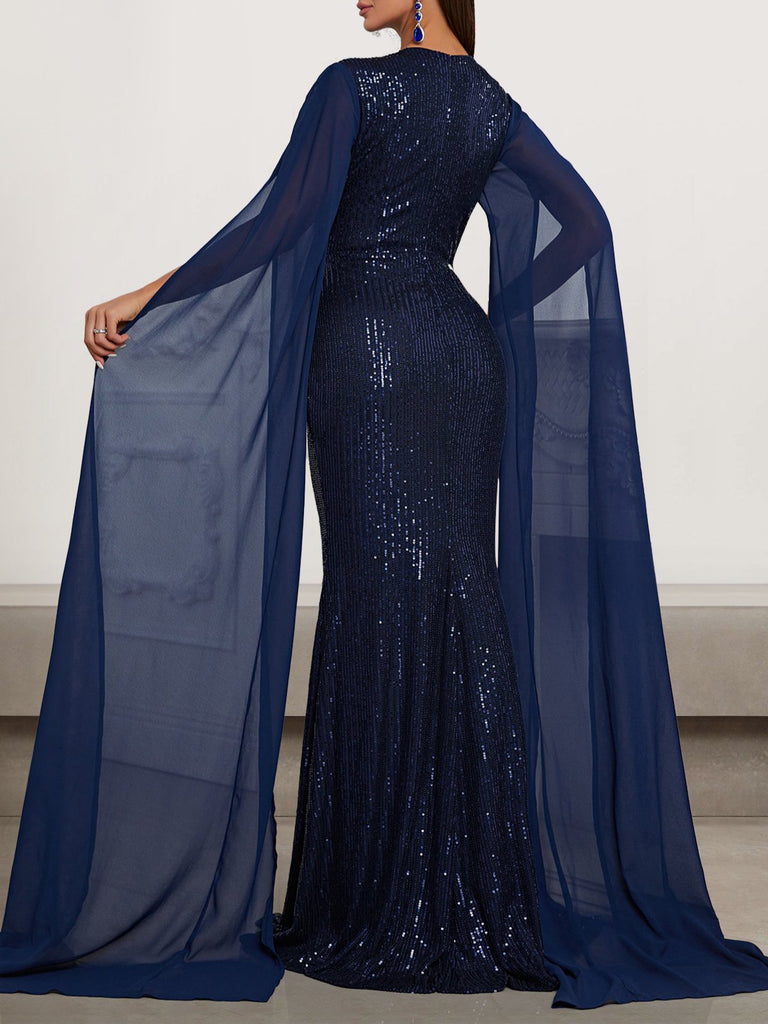 Purplish Blue Maxi Dresses