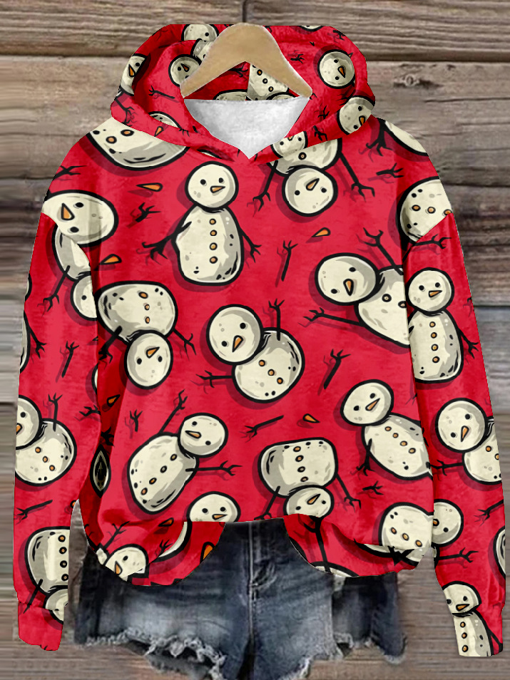 Casual Long Sleeve Hoodie Christmas Fashion Regular Sweatshirt