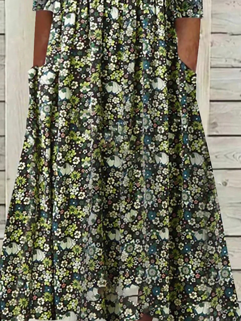 Green Plus Size Midi Dresses