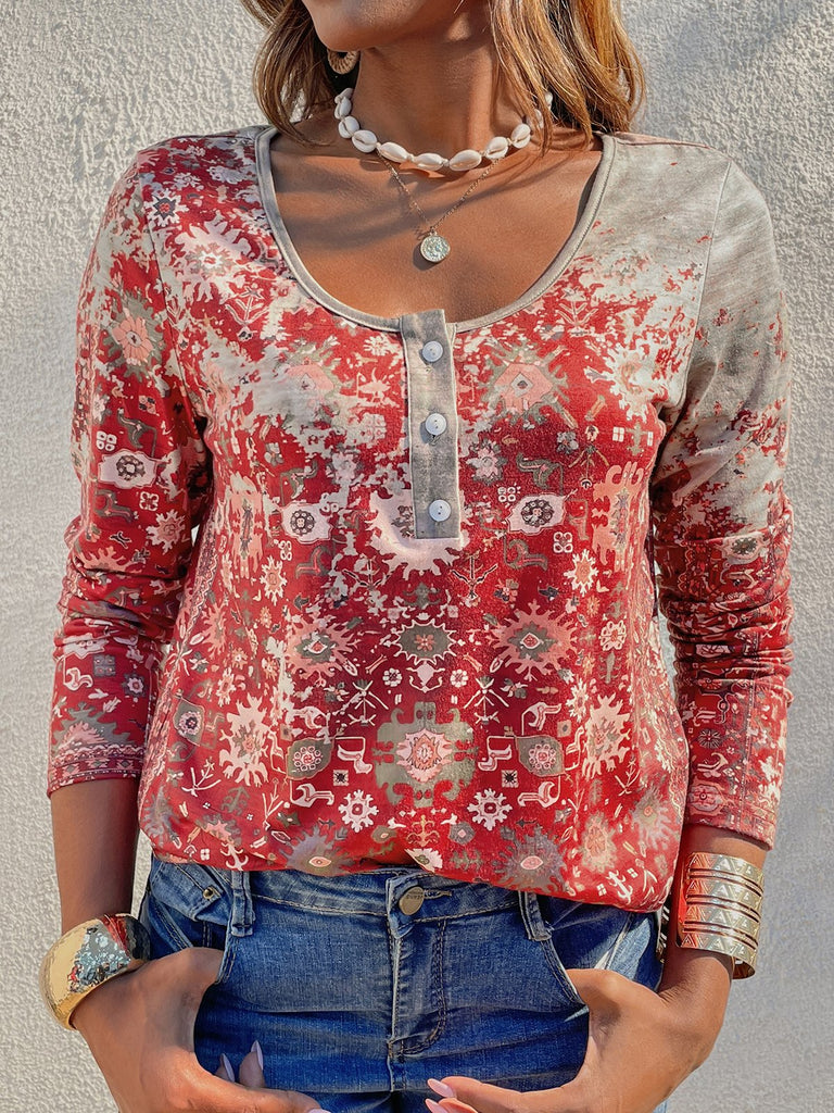 Multicolor Plus Size T-shirts