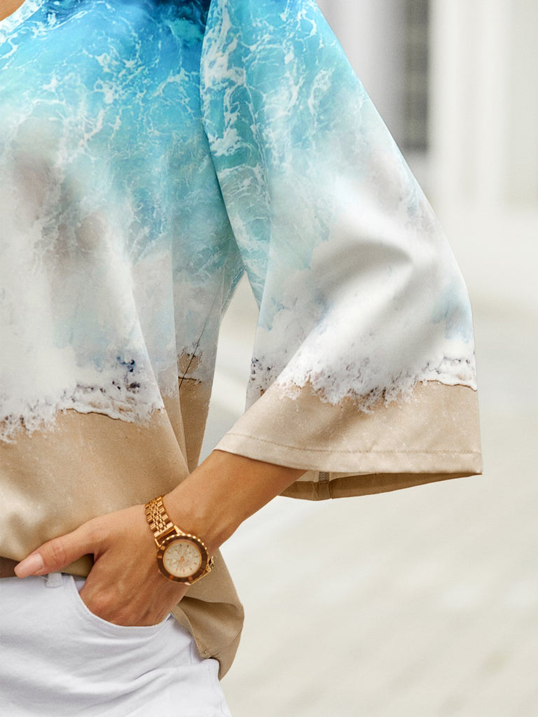 Blue Plus Size Blouses