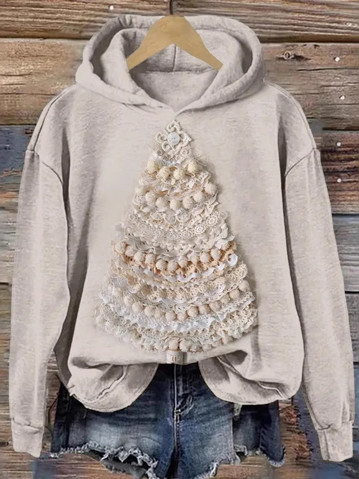 Fashion Long Sleeve Hoodie Christmas Casual Regular Sweatshirt