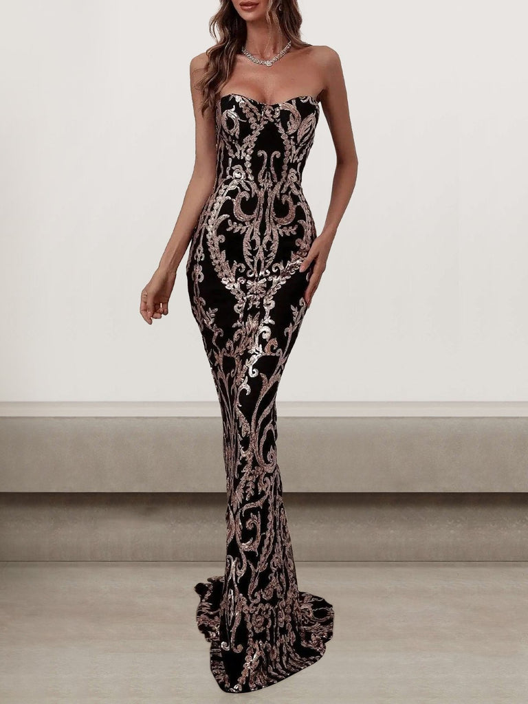 Sexy Sleeveless Boat Neck Plain Tight Maxi Dress