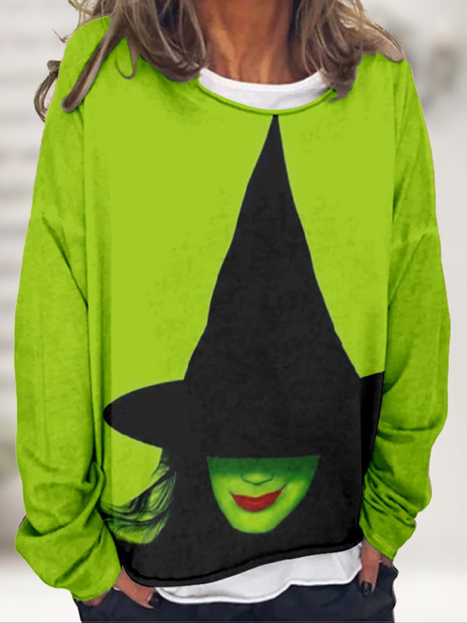 Fashion Crew Neck Long Sleeve Figure Casual Regular Sweatshirt