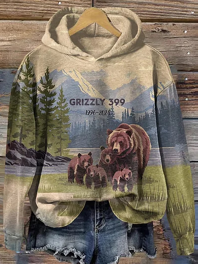 Casual Long Sleeve Hoodie Animal Fashion Regular Sweatshirt