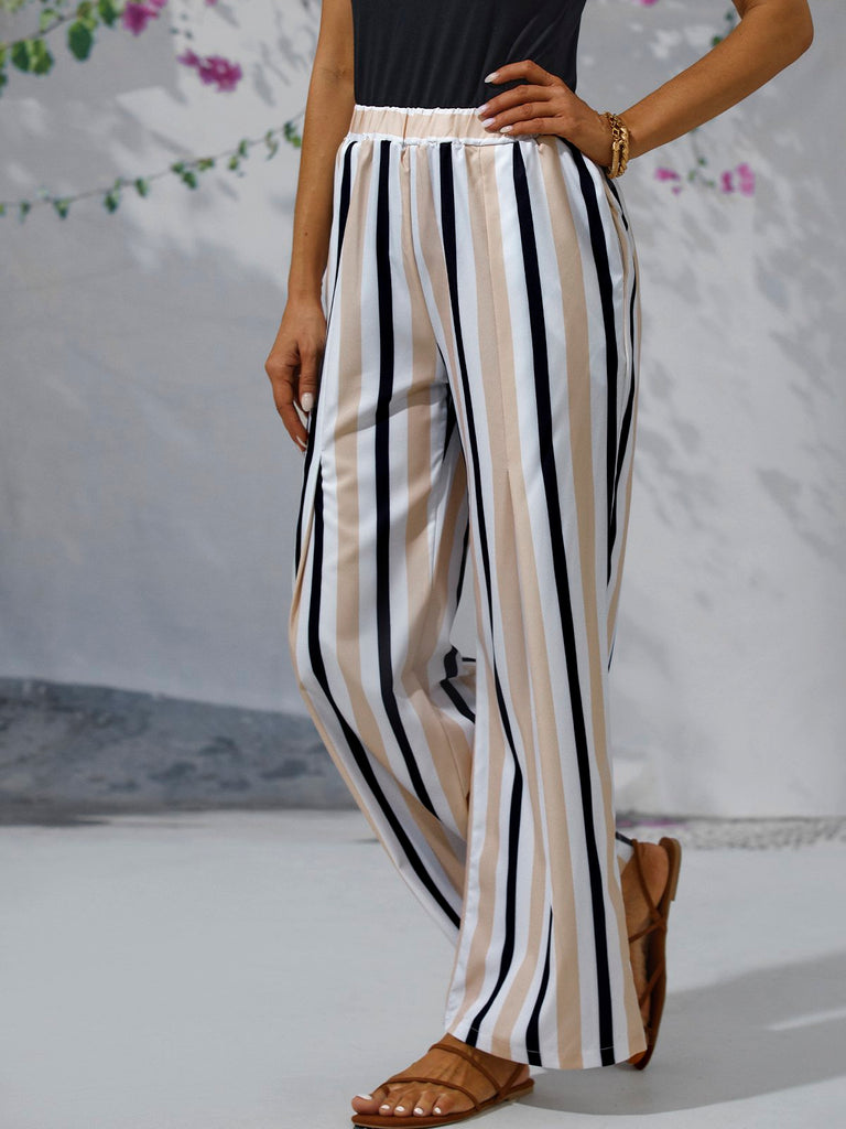 Fashion Striped Loose Long Pants