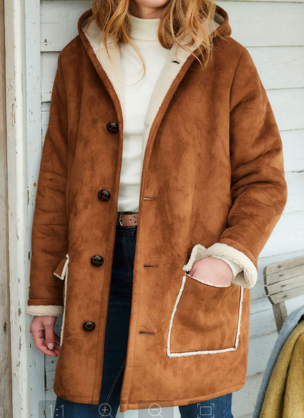 Loose Hoodie Long Sleeve Plain Fashion Regular Jacket