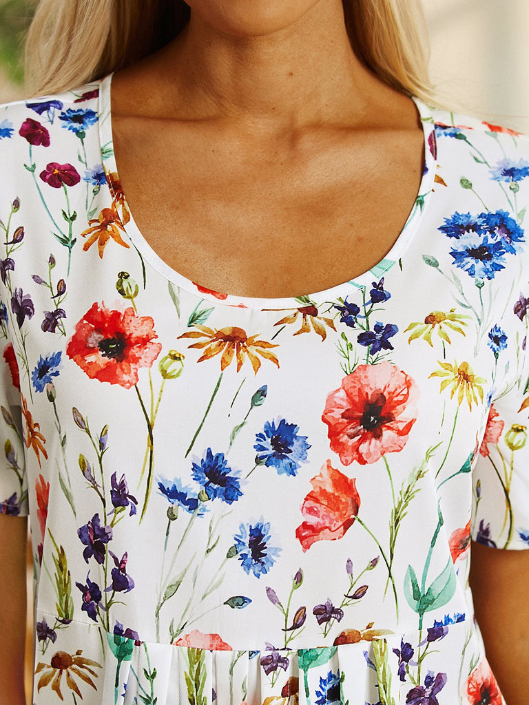Multicolor Plus Size Short Dresses