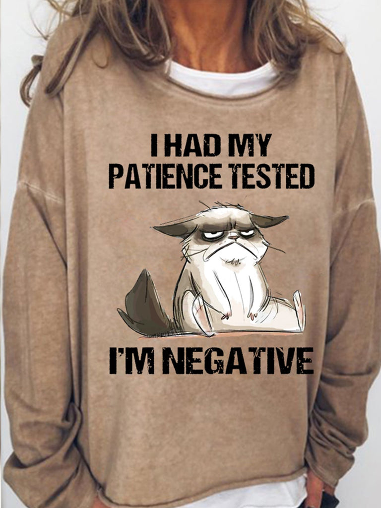 Casual Crew Neck Long Sleeve Text Letters Regular Sweatshirt