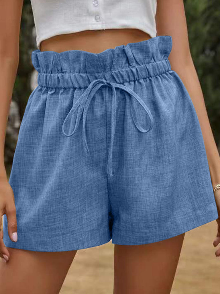 Fashion Plain Loose Shorts Pants