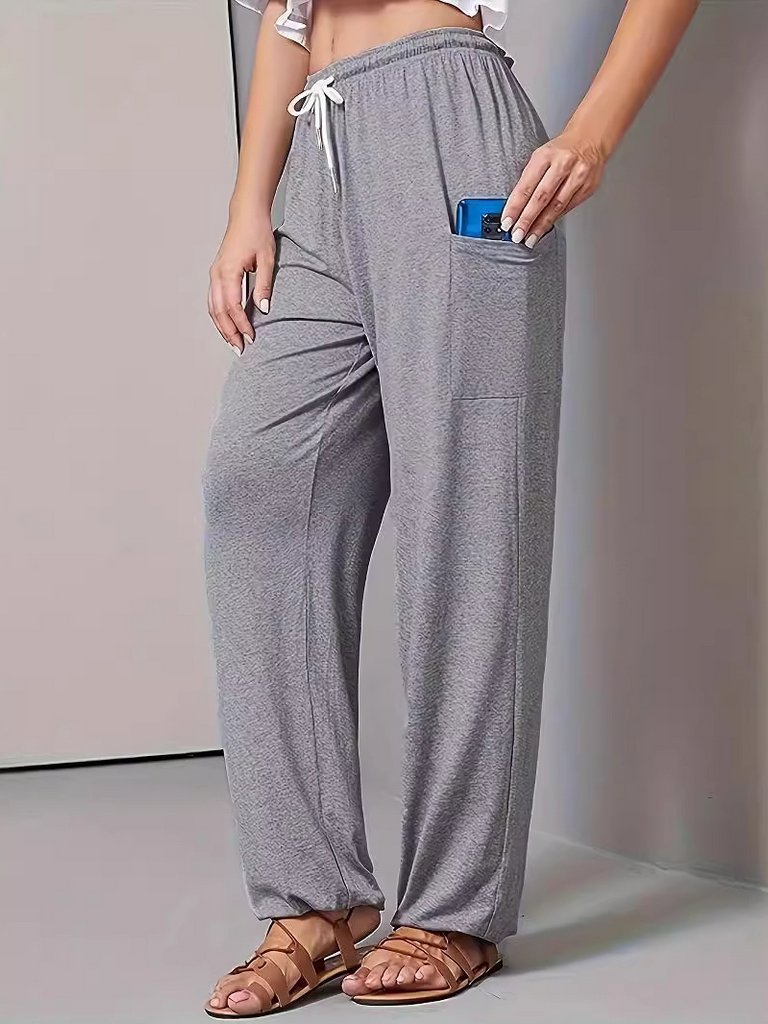 Fashion Plain Loose Long Leggings