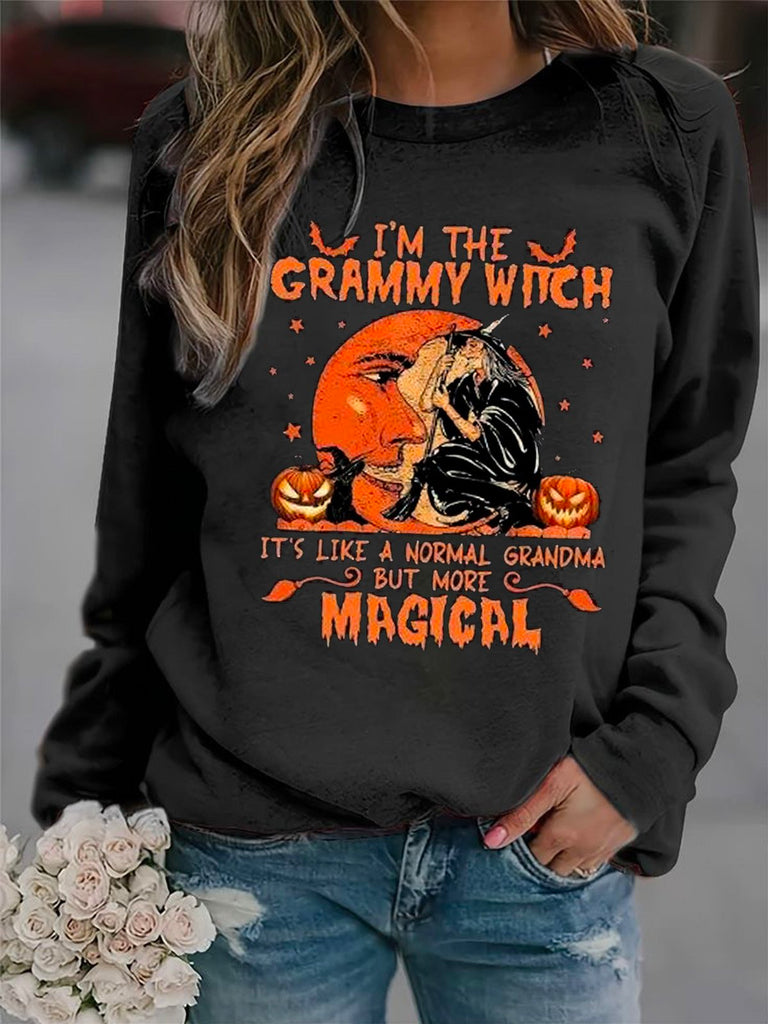 Casual Crew Neck Long Sleeve Text Letters Fashion Regular Sweatshirt