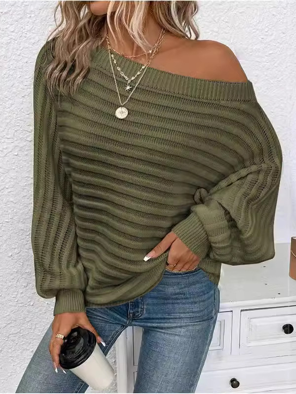 Loose Long Sleeve Asymmetrical Plain Fashion Regular Sweater