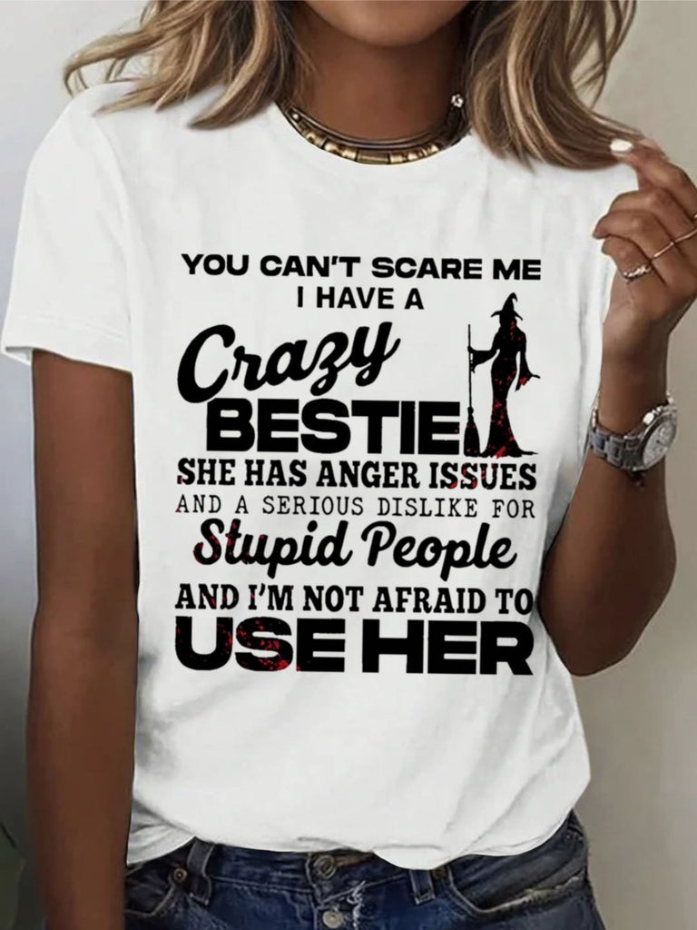 Fashion Short Sleeve Crew Neck Halloween Regular T-Shirt