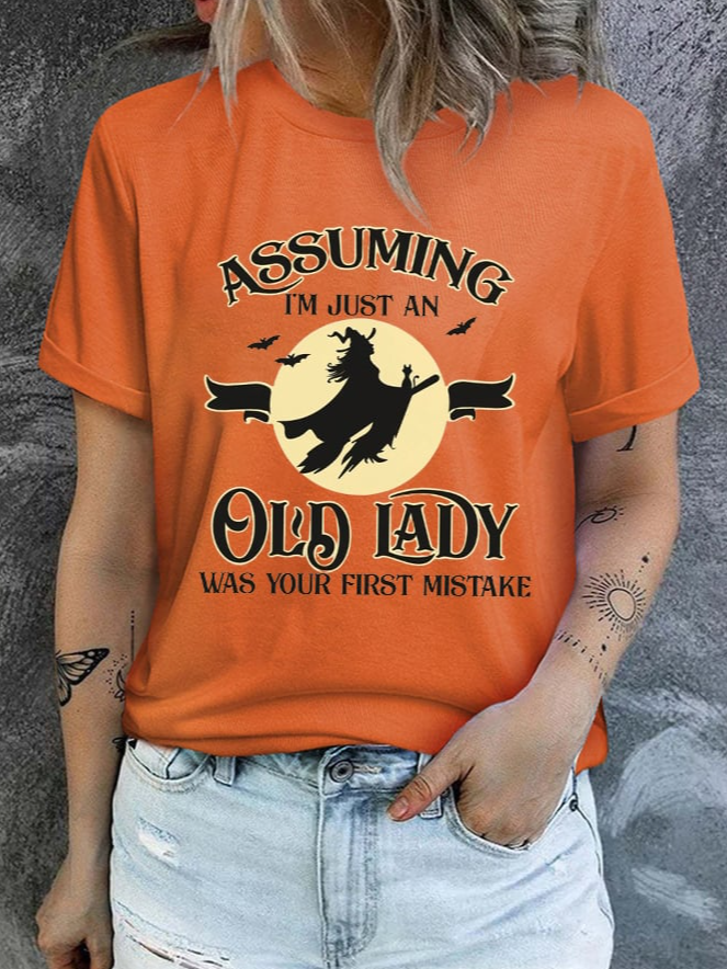 Casual Short Sleeve Crew Neck Halloween Regular T-Shirt