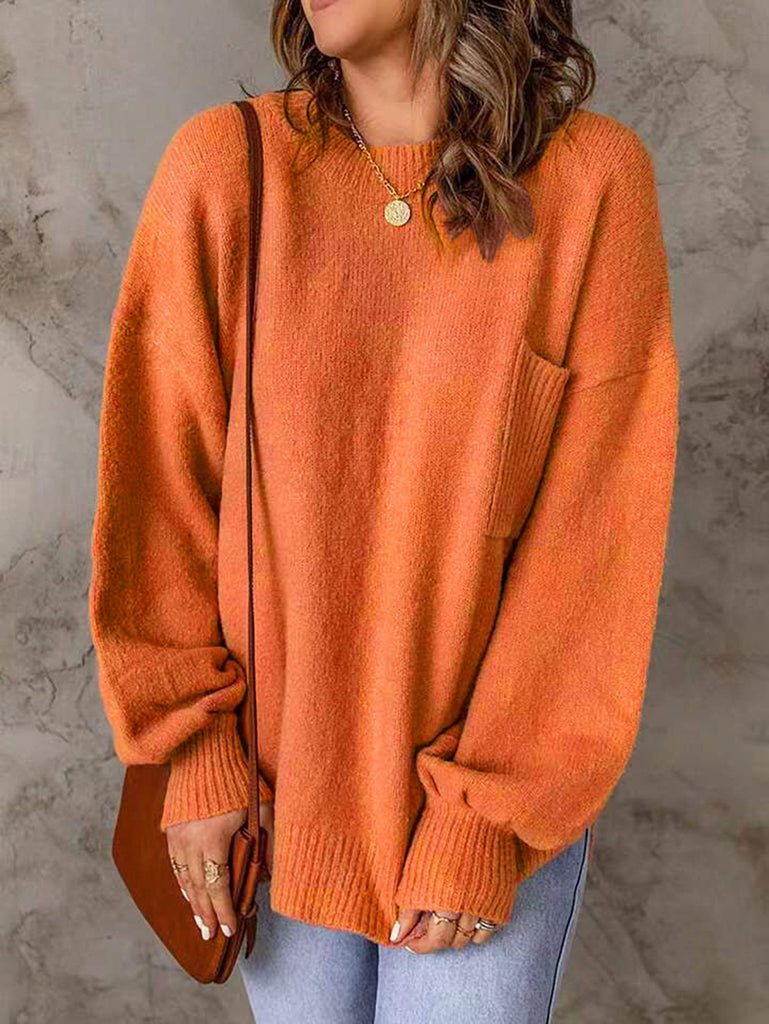 Fashion Long Sleeve Turtleneck Striped Loose Regular Sweater